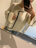Contrast sweater-oppskrift
